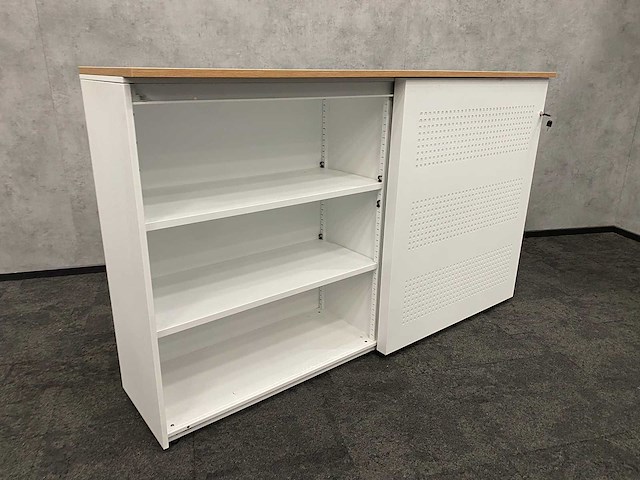 Akoestische schuifdeurkast wit - met sleutel - afbeelding 9 van  14