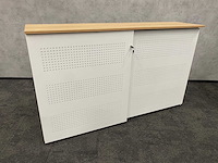 Akoestische schuifdeurkast wit - met sleutel - afbeelding 1 van  14