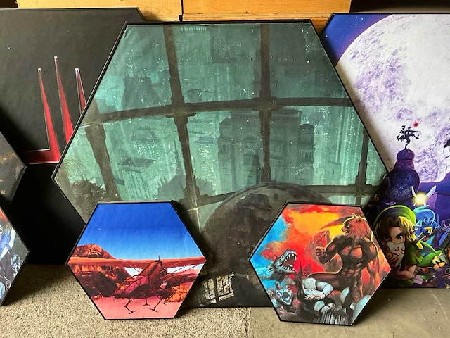 Akoestische wanddecoratie in hexagon frame (9x) - afbeelding 3 van  4
