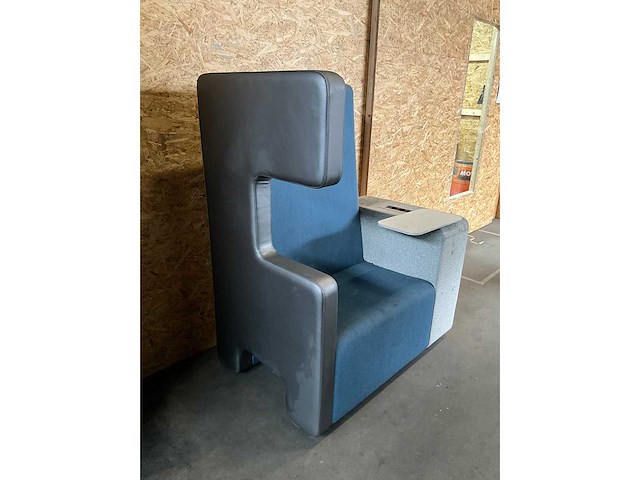 Akoestische werkplek v.v. tafeltje en stroom 120x80x145cm - afbeelding 2 van  6