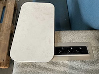 Akoestische werkplek v.v. tafeltje en stroom 120x80x145cm - afbeelding 4 van  6