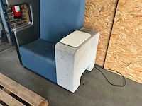 Akoestische werkplek v.v. tafeltje en stroom 120x80x145cm - afbeelding 5 van  6