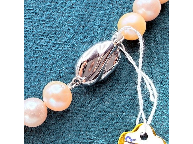 Akoya parel collier (8mm) - met zilveren sluiting - afbeelding 5 van  6