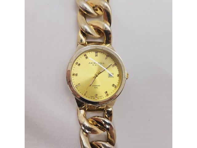 Akribos diamond dial dameshorloge - afbeelding 1 van  4