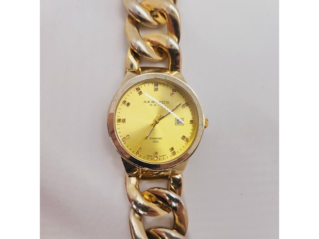 Akribos diamond dial dameshorloge - afbeelding 1 van  3