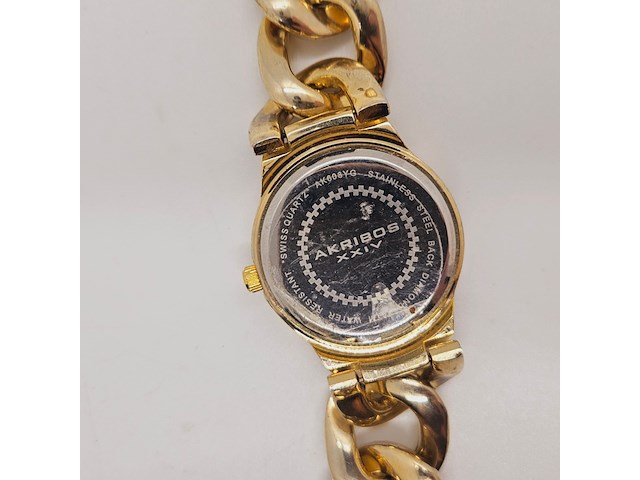 Akribos diamond dial dameshorloge - afbeelding 2 van  3
