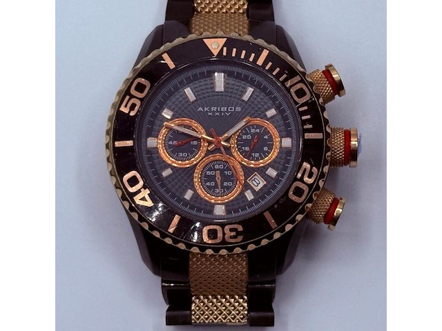 Akribos xxiv conqueror ak512tt chronograaf herenhorloge - afbeelding 2 van  7