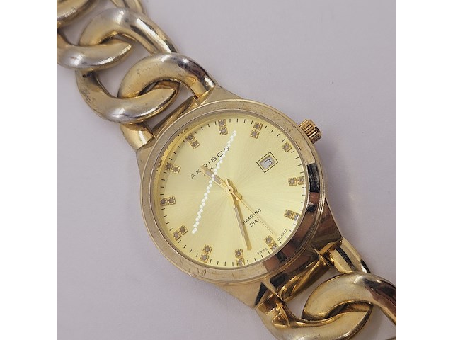 Akribos xxiv diamanten dameshorloge ak608yg - afbeelding 2 van  5