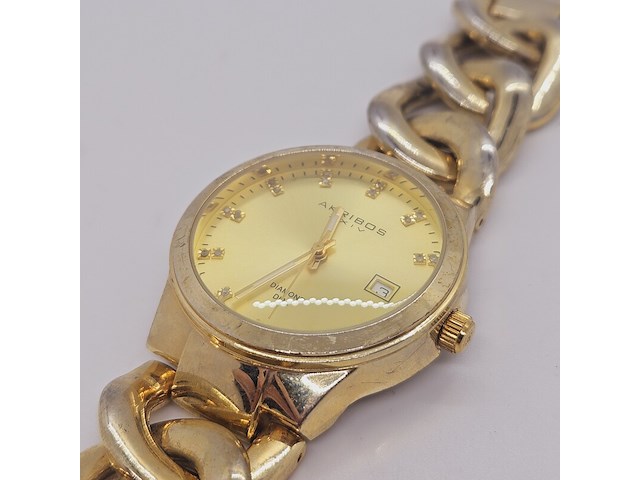 Akribos xxiv diamanten dameshorloge ak608yg - afbeelding 3 van  5