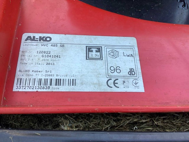 Al-ko hvc 485 sb grasmaaier - afbeelding 5 van  5