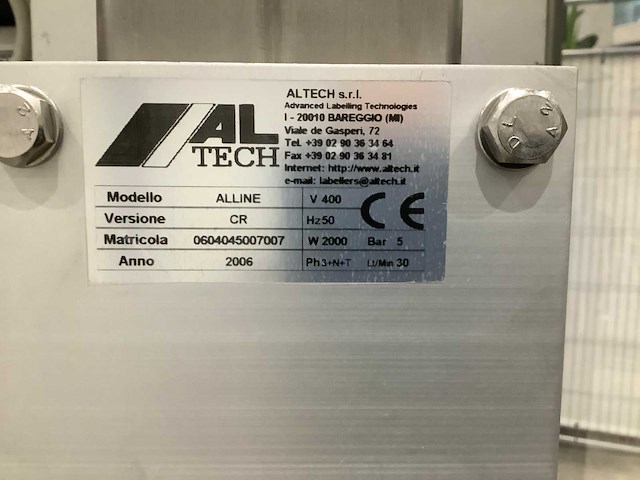 Al tech - 2006 - alline cr - etiketteer machine - afbeelding 6 van  18