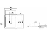 Alape - ab - 3304000000 - wastafel 45x50 cm - afbeelding 1 van  2