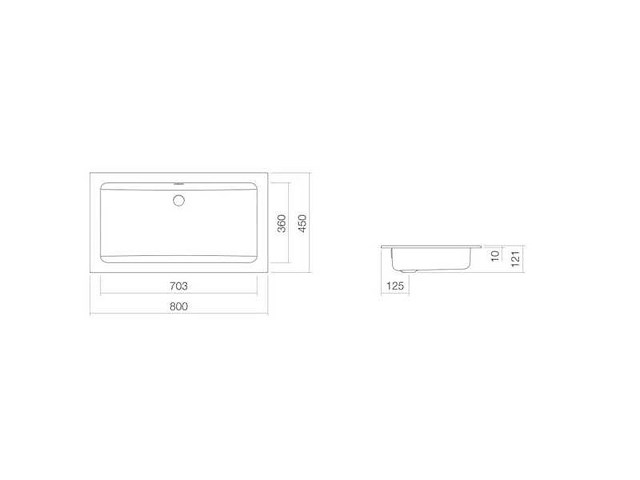 Alape eb.r800 build in washbasin 800 x 121 x 450 mm - durable ceramic sink for ships & maritime use - 2203200000 - afbeelding 14 van  14