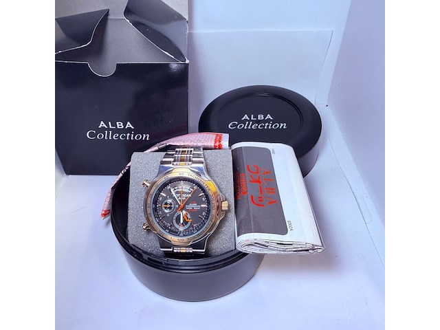 Alba seiko bullhead dancing hands chronograaf herenhorloge - afbeelding 1 van  6