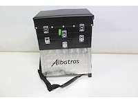 Albatros aluminium zitmand 3ladig abs viskoffer voor vissen grote opbergvak - afbeelding 2 van  3