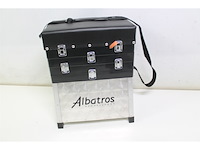 Albatros aluminium zitmand 3ladig abs viskoffer voor vissen grote opbergvak - afbeelding 2 van  3