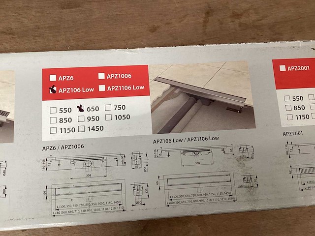Alca douchegoot rvs 65 cm - afbeelding 2 van  2