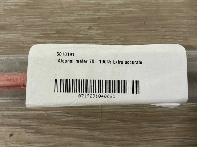 Alcoholmeter met thermometer (40x) - afbeelding 2 van  3