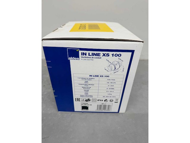 Aldes - inline xs - kanaalventilator 100 mm kunststof - afbeelding 1 van  2