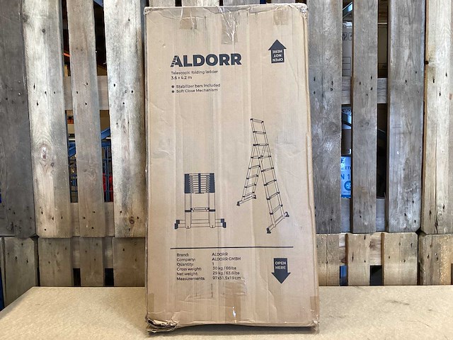 Aldorr - telescopische vouwladder - 3,60 + 4,20 m - afbeelding 1 van  4