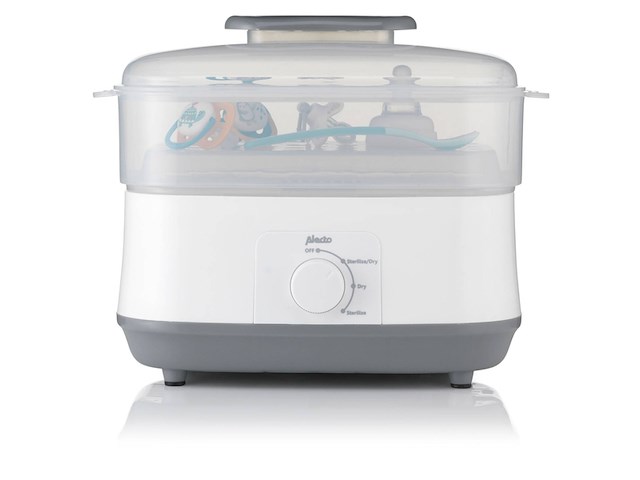 Alecto bf55 elektrische stoomsterilisator met droogfunctie wit - afbeelding 1 van  5