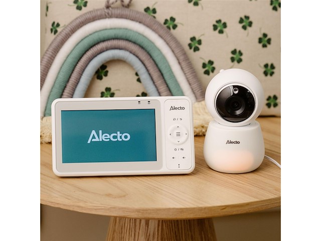 Alecto dvm2050 babyfoon met hd camera groot nachtlampje afstandsbediening wit - afbeelding 4 van  5