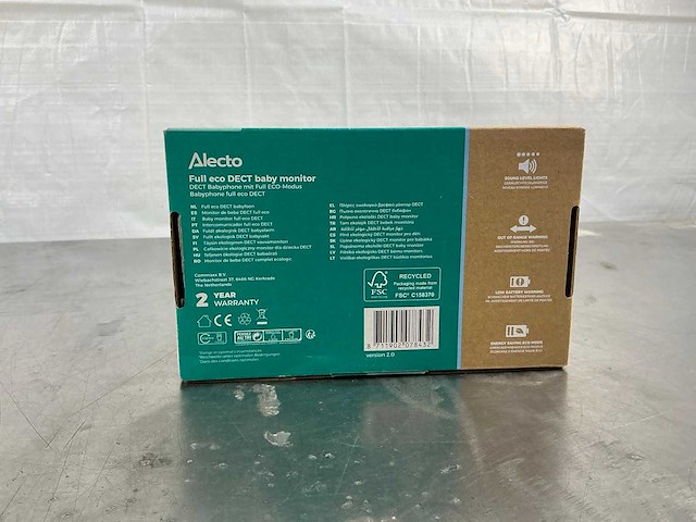 Alecto full eco dect babyfoon (2x) - afbeelding 1 van  1