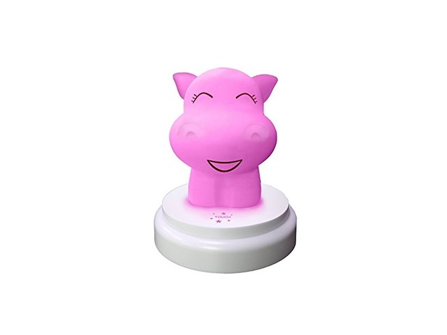 Alecto silly hippo led nachtlampje nijlpaard blauw - afbeelding 2 van  5
