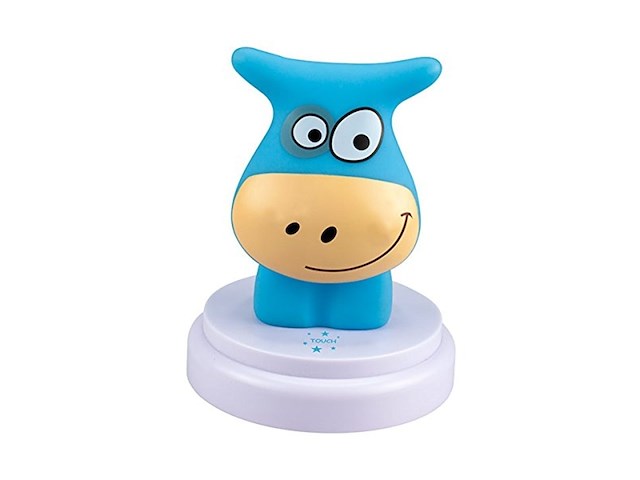Alecto silly hippo led nachtlampje nijlpaard blauw - afbeelding 3 van  5