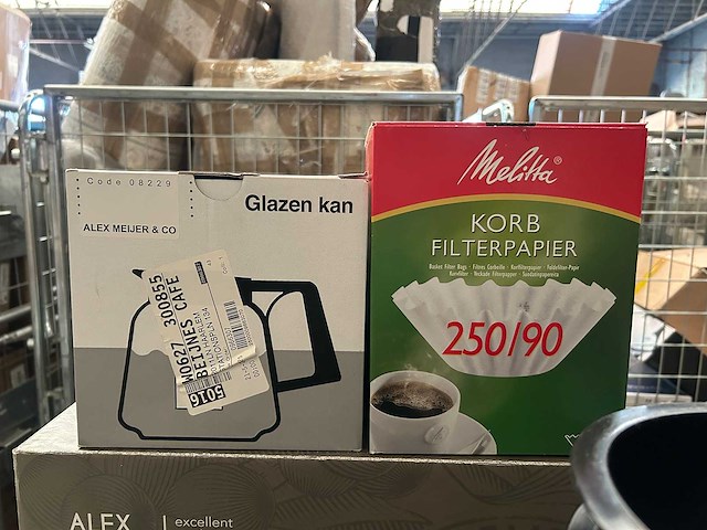 Alex meijer & co. - rvs koffiezetapparaat inclusief glazen kannen en filters (2x) - afbeelding 5 van  7