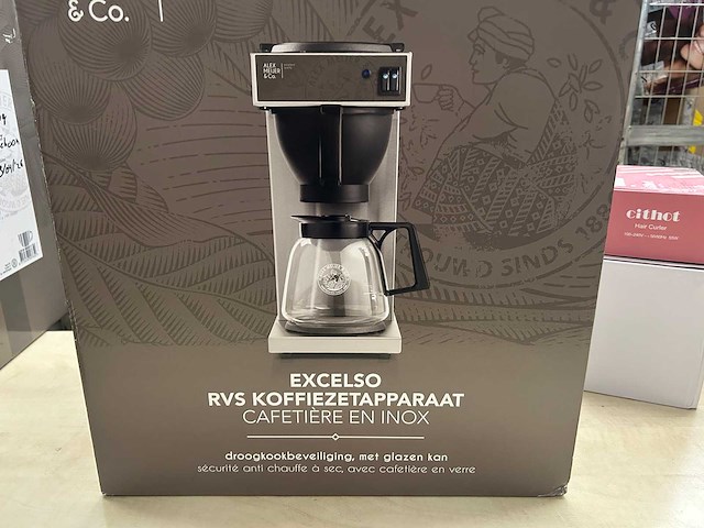 Alex meijer & co. - rvs koffiezetapparaat inclusief glazen kannen en filters (2x) - afbeelding 6 van  7