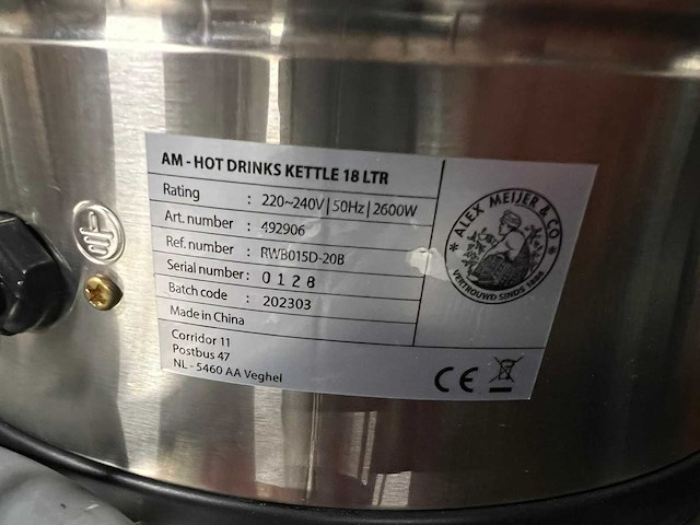 Alex meijer & co - warme drankenautomaat - afbeelding 2 van  2