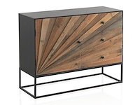 Alexandrehouse houten kast met 1 deur en 3 lades,met metalen onderstel - afbeelding 1 van  6
