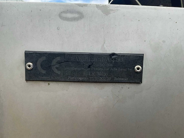 Alfa laval - a-60 - mechanische ontwateringsinstallatie - afbeelding 6 van  15