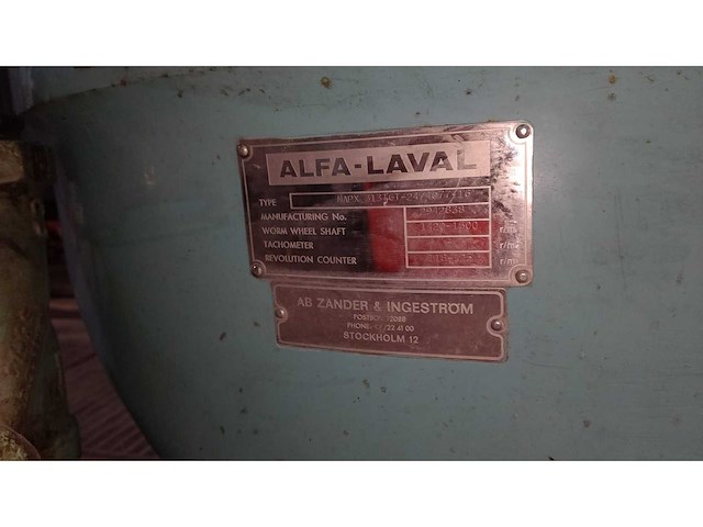 Alfa laval - mapx 313tgt - alfa laval mapx 313tgt separator (zelfreinigend) - afbeelding 4 van  5
