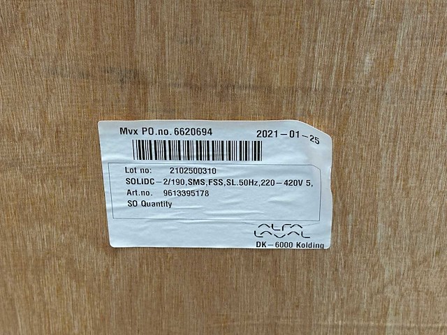 Alfa laval - solidc-2/190 5,5kw - centrifugaalpomp (2x) - afbeelding 5 van  9