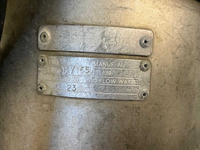 Alfa-laval fm 1a/165 roestvaststalen pomp - afbeelding 5 van  6