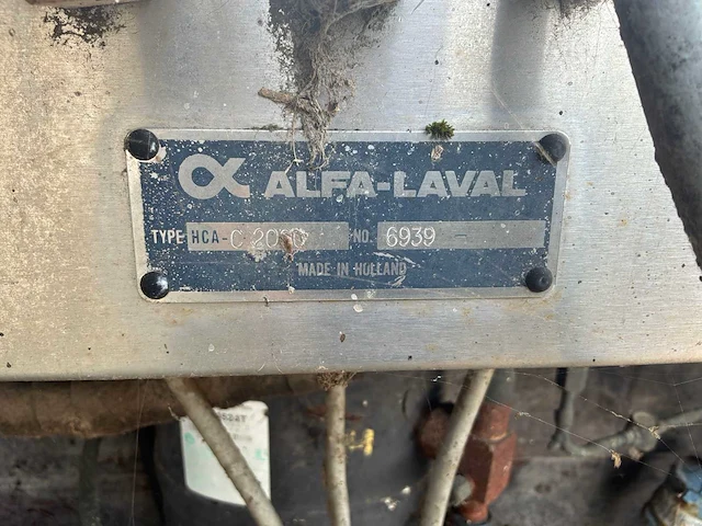 Alfa laval hca-c 2000 horizontale rvs melkkoel-/productkoeltank - afbeelding 7 van  8