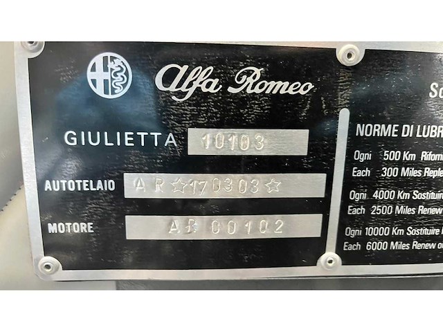 Alfa romeo giulietta spider cabriolet oldtimer - afbeelding 68 van  72