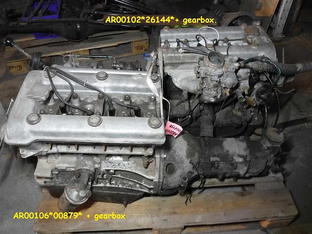 Alfa romeo giulietta spider / sprint veloce 1300 engine & gearbox | original classic parts - afbeelding 6 van  9