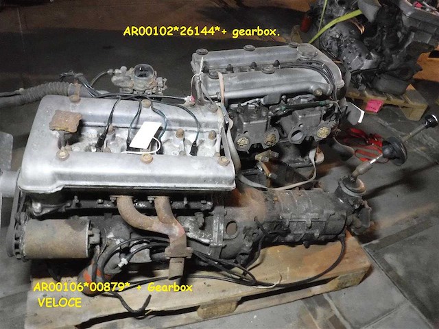 Alfa romeo giulietta spider / sprint veloce 1300 engine & gearbox | original classic parts - afbeelding 7 van  9