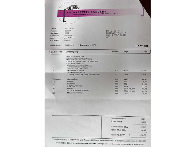 Alfa romeo mito 0.9 twinair distinct, 63-zll-1 - afbeelding 9 van  20