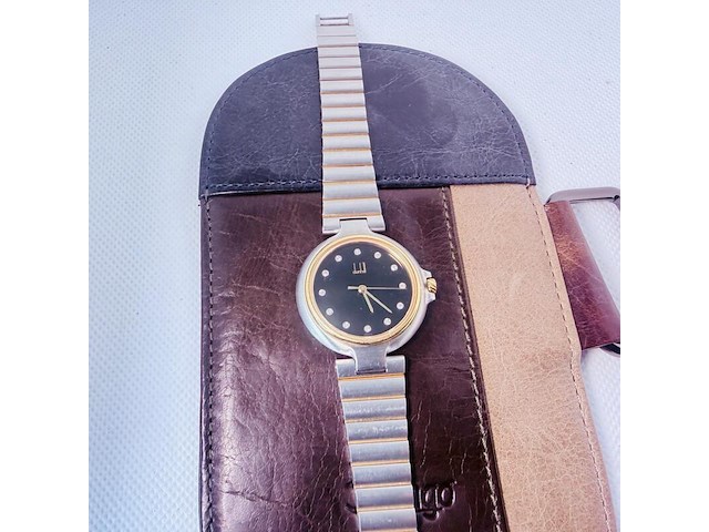 Alfred dunhill millennium two tone horloge met diamanten - afbeelding 1 van  9