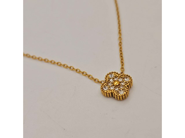 Alhambra model collier met steentjes - afbeelding 2 van  5