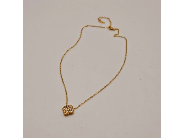 Alhambra model collier met steentjes - afbeelding 3 van  5