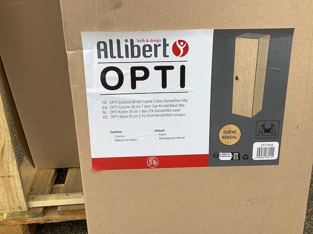 Alibert - opti - kolomkast 156x35x33 cm - afbeelding 3 van  5