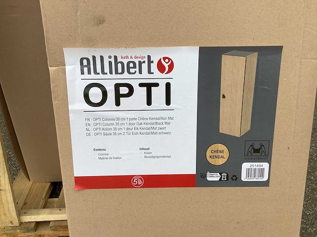 Alibert - opti - kolomkast 156x35x33 cm - afbeelding 3 van  5