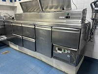 Alinox - rvs professionele koelwerkbank met 6 laden