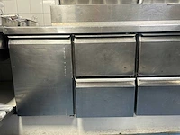 Alinox - rvs professionele koelwerkbank met 6 laden - afbeelding 3 van  8
