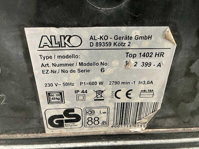 Alko 1402hr betonmixer - afbeelding 2 van  3